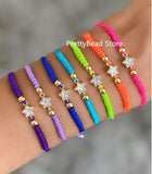 Boho heart Copper Beaded Elastic Rope Bracelet For Girls