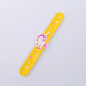 Kid Star Unicorn Slap Bracelet Colorful Wrap Animal Bangle Gift