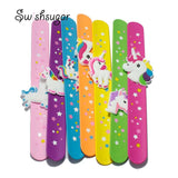 Kid Star Unicorn Slap Bracelet Colorful Wrap Animal Bangle Gift
