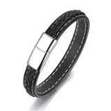 Men's Feather Wrap Bracelet Stainless Steel