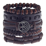 Multilayer Leather Bracelet Men Braided Bracelets & Bangles