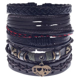 Multilayer Leather Bracelet Men Braided Bracelets & Bangles