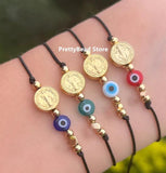 Copper Charm Bracelet 18K Plated Religious Jesus Mary Bracelet