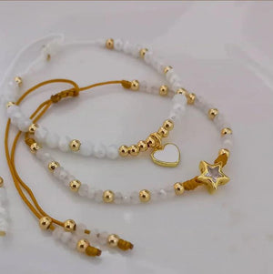 Zircon Heart Charm Bracelet for Women