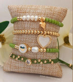 Zircon Heart Charm Bracelet for Women