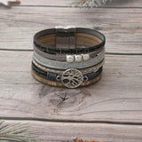 Tree of Life Leather Cuff Bracelet Baroque Pearls Wrap Jewelry