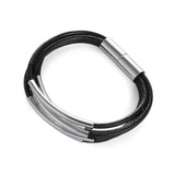 Alloy Multi-Layer Leather Cord Magnetic Clasp Bracelets