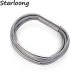 Alloy Multi-Layer Leather Cord Magnetic Clasp Bracelets