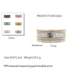 Multilayer Leather Bracelet With Magnetic Clasp For Women