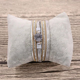 Multilayer Leather Bracelet With Magnetic Clasp For Women
