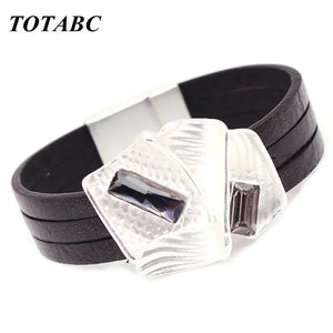 Punk Leather Bracelet Women Hand Jewelry Summer Accessories