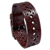 Vintage Punk Style Wide Leather Bracelet