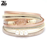 Charm Leather Bracelet Wrap Couple Bangle Female Jewelry