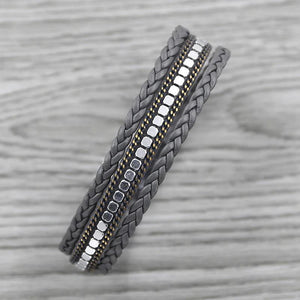 Vintage Leather Magnetic Bracelet for Women