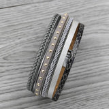 Vintage Leather Magnetic Bracelet for Women