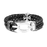 Vintage Ethnic Leather Wrap Bracelets for Men SBR039