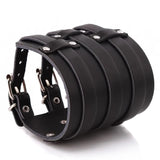 Vintage Wide Cuff Leather Male Bracelet Punk Rock Jewelry