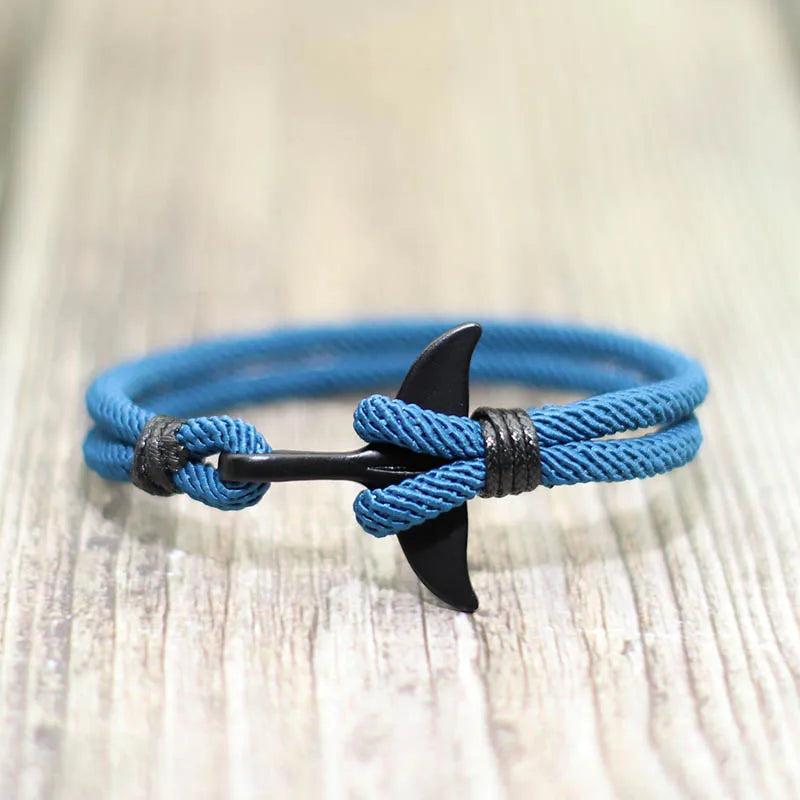 Milan Rope Bracelet Sea Animals Whale Tail Braclet Bohemia Double Layer Charm