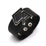 Wide Leather Bracelet Brown Wide Cuff Bracelet Vintage Punk Wristband
