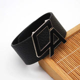 Wide Leather Bracelet Brown Wide Cuff Bracelet Vintage Punk Wristband