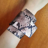 Crack Snake Leather Bracelet Women Jewelry Wrap Bangle Gothic