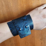 Crack Snake Leather Bracelet Women Jewelry Wrap Bangle Gothic