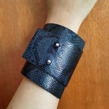 Crack Snake Leather Bracelet Women Jewelry Wrap Bangle Gothic