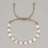Mother of Pearl Shell Heart Star Bracelet