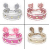 Ethnic Square Star Rivet Braided Fabric Bracelets for Women