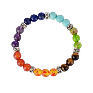 7 Chakra Bracelet Natural Stone Healing Balance Yoga Unisex Jewelry