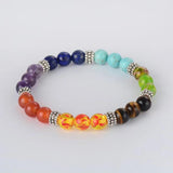 7 Chakra Bracelet Natural Stone Healing Balance Yoga Unisex Jewelry