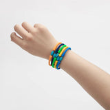 7inch Turquoise Jade Silicone Beads Bracelet Natural Stone Women Men Jewelry