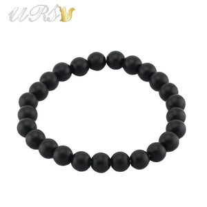 8'' 8mm Buddha Bead Bracelet Matte-finish Natural Stone Yoga Jewelry