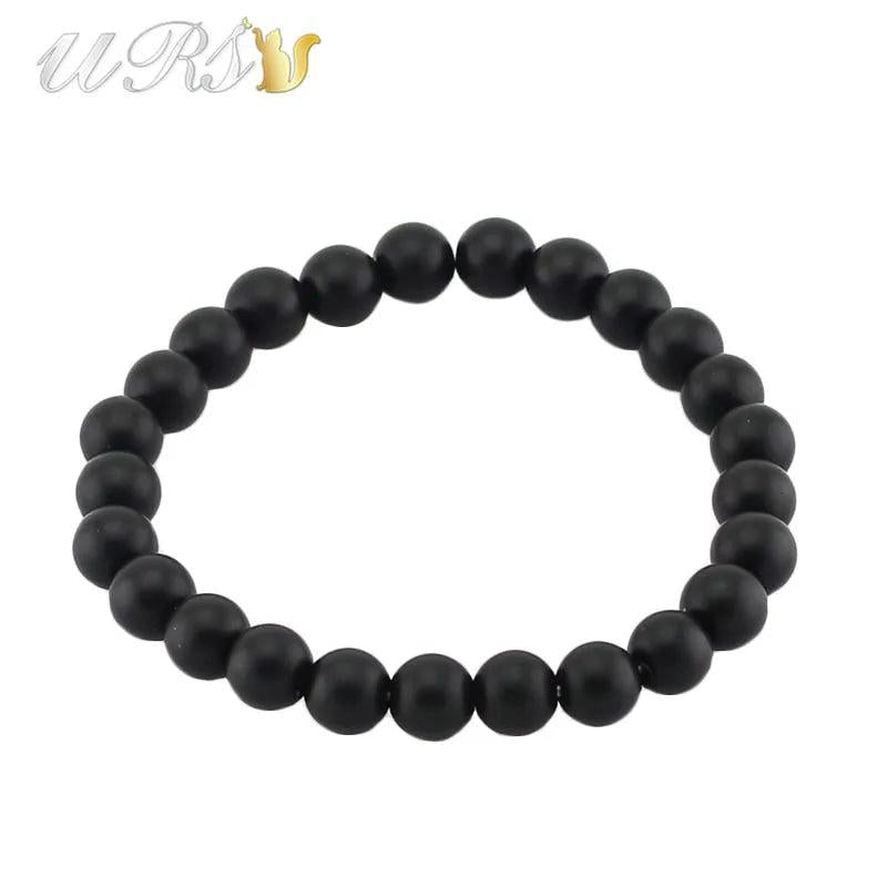 8'' 8mm Buddha Bead Bracelet Matte-finish Natural Stone Yoga Jewelry
