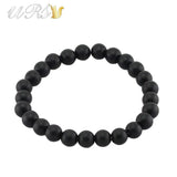 8'' 8mm Buddha Bead Bracelet Matte-finish Natural Stone Yoga Jewelry