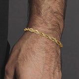 Stainless Steel Twisted Rope Chain Bracelets for Men Women, Christmas Jewelry