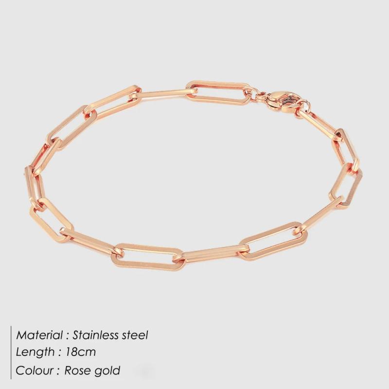 Lips Chain Bracelets for Women Stainless Steel Party Jewelry