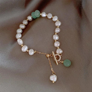 Pearl Pendant Bracelet for Women - Lucky Cuff Bracelet