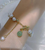 Pearl Pendant Bracelet for Women - Lucky Cuff Bracelet