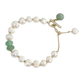 Pearl Pendant Bracelet for Women - Lucky Cuff Bracelet