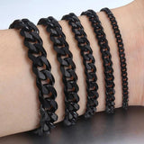 Stainless Steel Cuban Link Bracelet 7-11 Inch KBB4