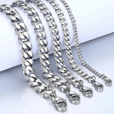 Stainless Steel Cuban Link Bracelet 7-11 Inch KBB4