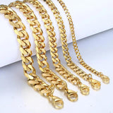 Stainless Steel Cuban Link Bracelet 7-11 Inch KBB4