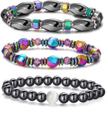 Colorful Magnetite Bracelet Malachite Hematite Wrist Adjustable