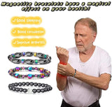 Colorful Magnetite Bracelet Malachite Hematite Wrist Adjustable