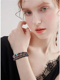 Colorful Magnetite Bracelet Malachite Hematite Wrist Adjustable