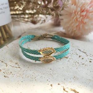 Evil Eye Charm Bracelet Bohemian Braided Wristband Pulseras