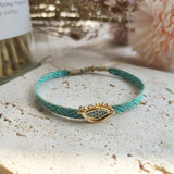 Evil Eye Charm Bracelet Bohemian Braided Wristband Pulseras