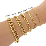 Silver Plated Women 3/5mm Thin Cuban Chain Link Bracelet