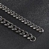 Vintage Cuban Bracelet Men Stainless Steel 7/9mm Width